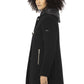 Black Polyester Women Parka