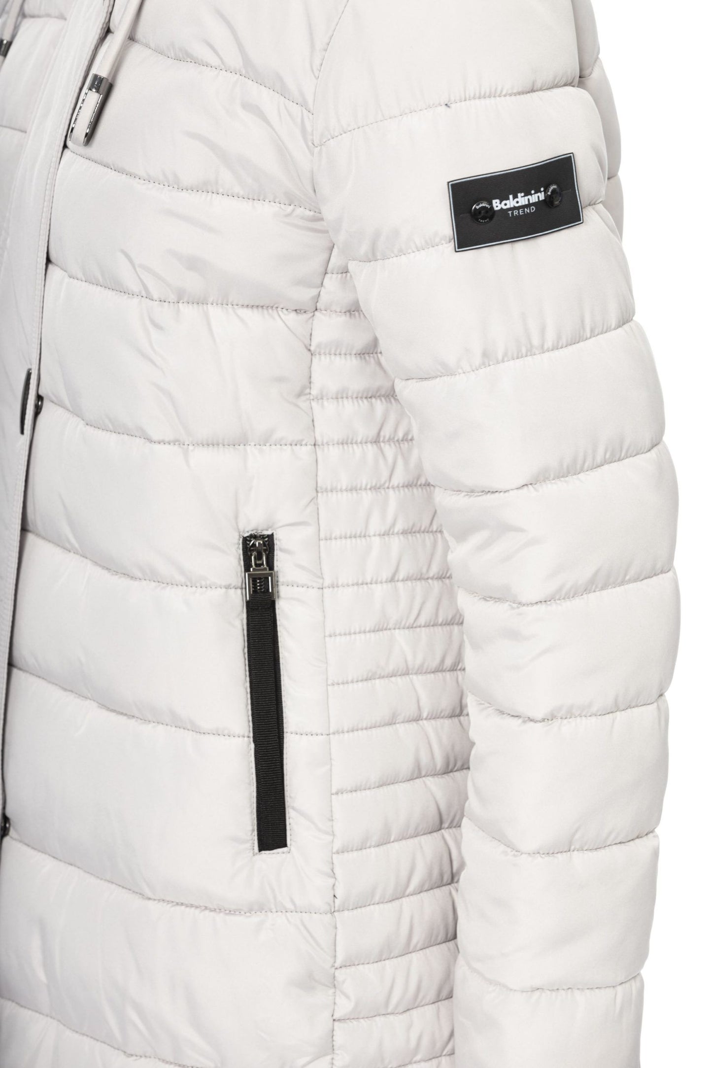 Silver Polyester Women Jacket