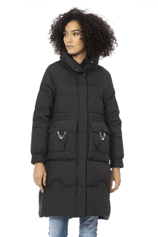 Black Polyester Women Jacket