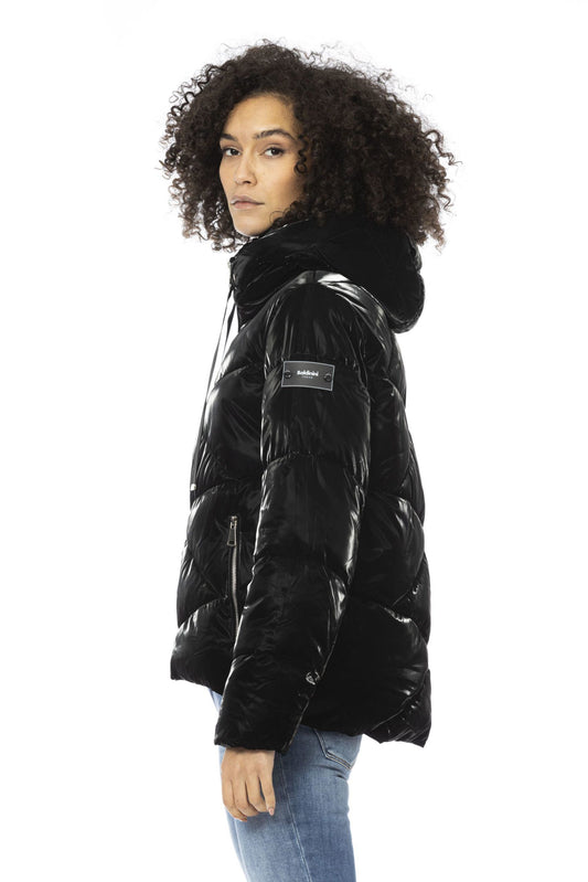 Black Polyester Women Jacket