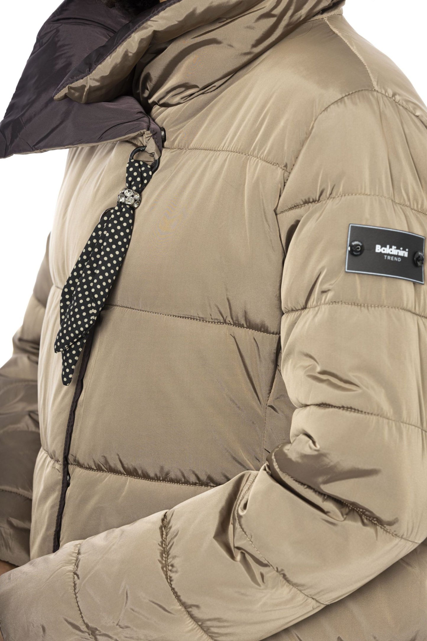 Beige Polyester Women Jacket