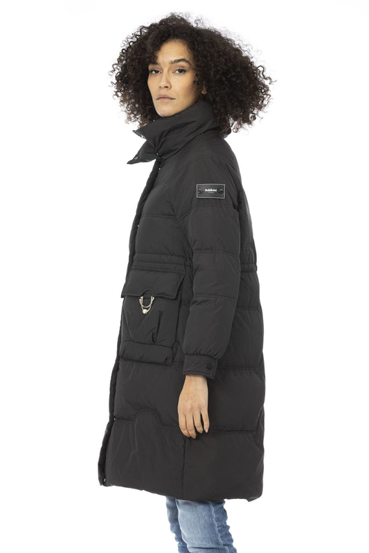 Black Polyester Women Jacket