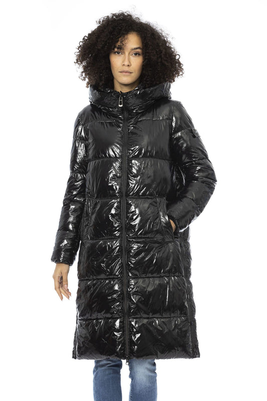 Black Polyester Women Jacket