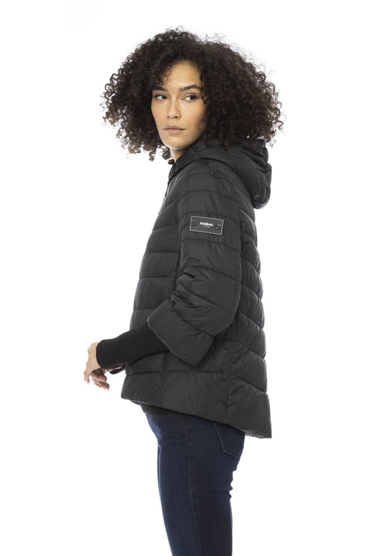Black Polyester Women Jacket