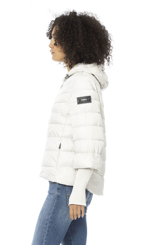 White Polyester Women Jacket