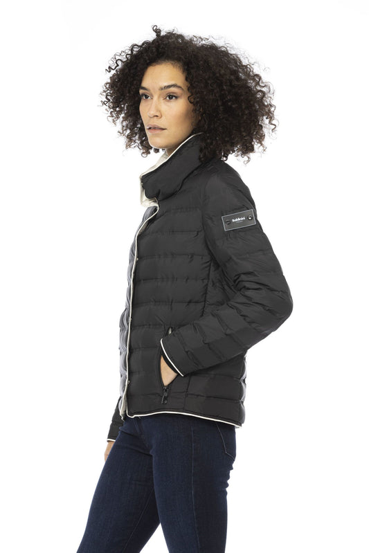 Black Polyester Women Jacket