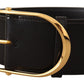 Elegant Oval Buckle Leather Belt