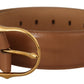 Elegant Gold Buckle Leather Belt