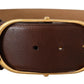 Elegant Oval Buckle Leather Belt