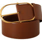 Elegant Gold Buckle Leather Belt