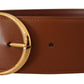 Elegant Gold Buckle Leather Belt