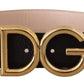 Elegant Dual-Tone Leather Belt with Gold Buckle