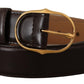 Elegant Gold Buckle Leather Belt