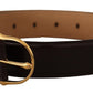 Elegant Gold Buckle Leather Belt