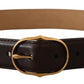Elegant Gold Buckle Leather Belt