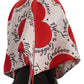 Red Heart Print Cotton Square Scarf