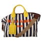 Multicolor Cotton Leather Chic Shoulder Bag