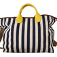 Multicolor Cotton Leather Chic Shoulder Bag