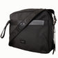 Elegant Black Canvas Leather Messenger Bag