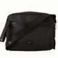 Elegant Black Canvas Leather Messenger Bag