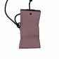 Elegant Pink Bifold Leather Wallet with Neck Strap