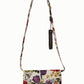 Elegant Floral Leather Crossbody Clutch
