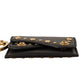 Elegant Black Leather Bifold Wallet with Keychain