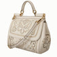 Elegant White Sicily Leather Shoulder Bag