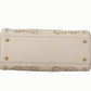 Elegant White Sicily Leather Shoulder Bag
