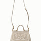 Elegant White Sicily Leather Shoulder Bag