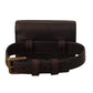 Elegant Leather Trifold Multi Kit with Belt Strap