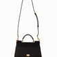 Elegant Black Weaved Medium Sicily Bag