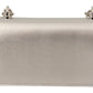 Elegant Silver Leather Shoulder Bag