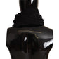Elegance Unleashed Black Wool Scarf