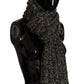 Elegant Virgin Wool Blend Knitted Shawl