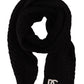Elegant Black Cashmere Scarf