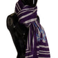 Elegant Striped Logo Cotton Scarf