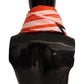 Elegant Striped Cotton Scarf with Logo Print