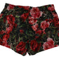 Multicolor Rose Print Swim Shorts