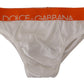 Exclusive Italian Cotton Underwear - White & Orange