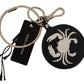Elegant Black Leather Keychain