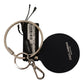 Elegant Black Leather Keychain