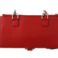 Elegant Red Leather Sling Wallet