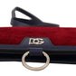 Elegant Red Leather Bifold Wallet with Strap