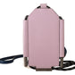 Elegant Pink Leather Wallet Card Holder