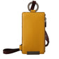 Elegant Yellow Leather Card Holder with Strap