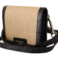 Elegant Beige Mini Bifold Wallet with Strap