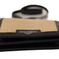 Elegant Beige Mini Bifold Wallet with Strap