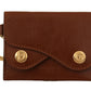 Elegant Leather Bifold Wallet with Keychain