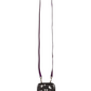 Elegant Purple Leather Bifold Wallet with Strap